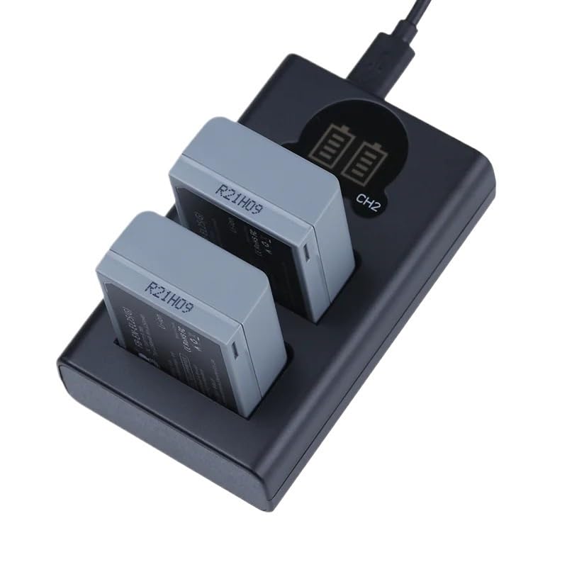 Caricabatterie Doppio Slot For Batteria FB EN-EL25 Con Porta Di Ricarica USB E Tipo C, Compatibile Con Fotocamera Nikon Z30 Z50 MH-32 ZFC Z 50 Z FC