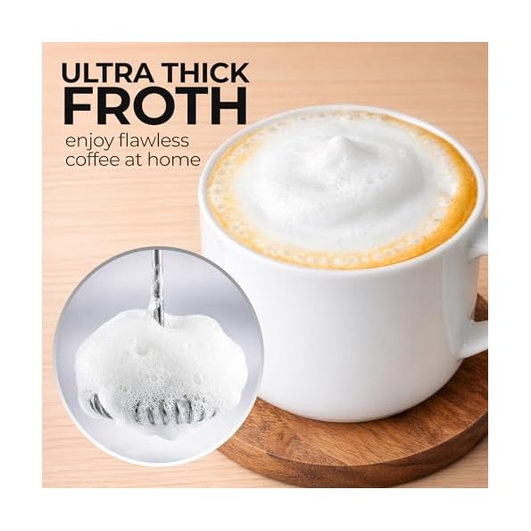 Zulay-Kitchen-Rechargeable-Milk-Frother-Handheld-Frother-Wand-Drink-Mixer-Electric-Whisk-Frother-for-Cappuccinos-Matcha-Protein-Powder-Ultra-Metal-3-Whisk-1800mAh-Black