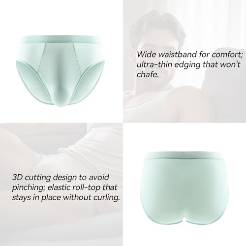 Verdancy Men's 30D Cool Ice Silk Triangle Briefs Underwear Lightweight Breathable Quick-Dry for Summer3