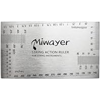 【Material and Workmanship】 The Miwayer guitar string action ruler is made of high-quality stainless steel, with smooth edges, clear numbers and lines, and a unique slanted string height measurement line. These designs give this string action ruler pr...
