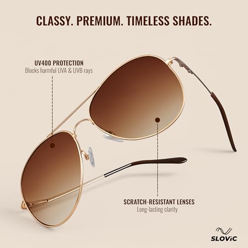 Image of SLOVIC Sunglasses for Men Stylist | UV Protection Goggles for Man | Lightweight & Durable Polycarbonate Material | Unisex Gift for Man & Women | Mens Fashion Sunglasses