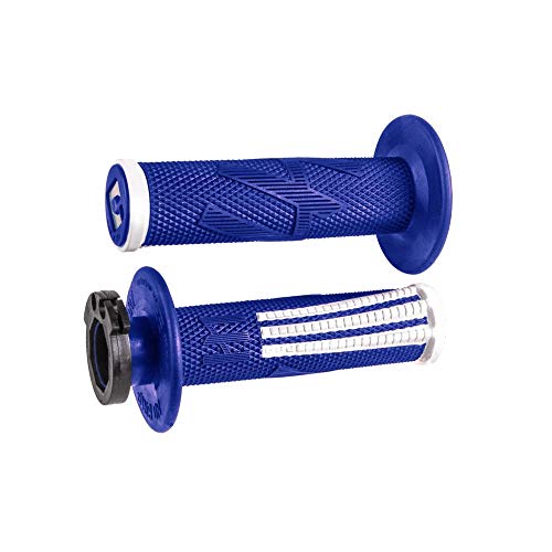 Revêtements ODI Emig Pro V2 Lock-On bleu/blanc pour poignée moto cross