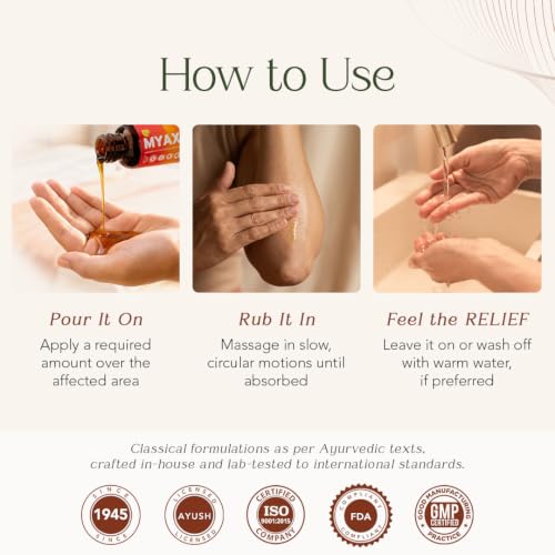 Image of Kerala Ayurveda Myaxyl Oil 60 ML | Ayurvedic Pain Relief Oil for Back Pain, Knee Pain, Joint & Muscle Pain | Fast-Absorbing, Non-Greasy Formula