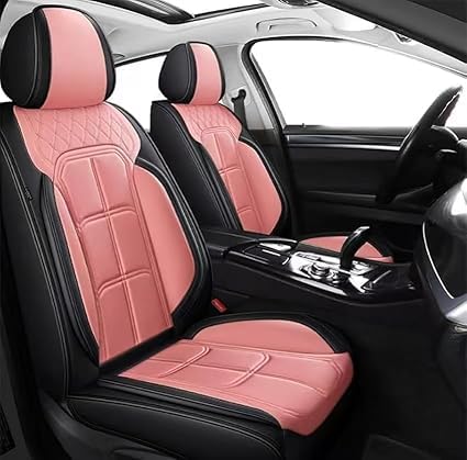 Housses de siège voiture Hyundai Santa Fe 2000-2005 ensemble couvre siège noir rose