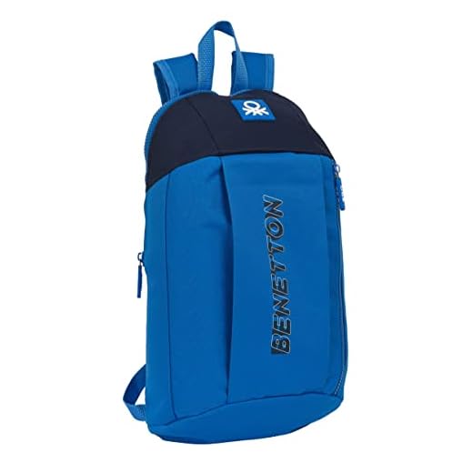 MINI MOCHILA CREMALLERA VERTICAL BENETTON "DEEP WATER"