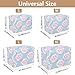 KLL Cute Pink paw Prints Crate Covers for Dog Cages Pet Kennel Cover with Roller Shades 36 Inch