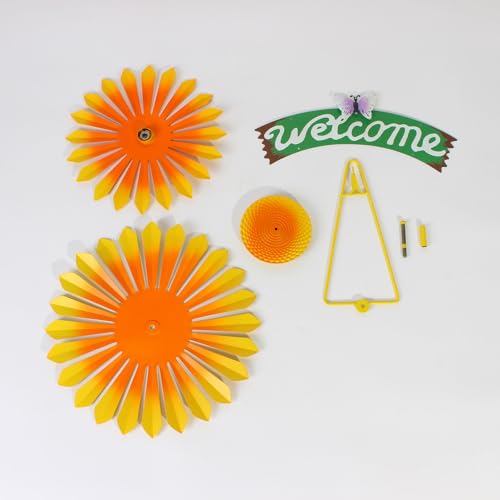 Molinillo de viento con estaca para decoración de jardín y esculturas 4