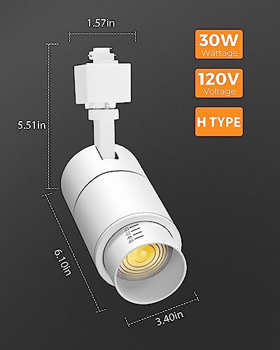 Vanoopee ITLW4 3-Color Zoomable 30W Led Track Lighting Heads H Type Track Light Heads Dimmable Bright Ceiling Spotlight Fixtures thumb #6