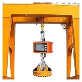 Waga Dźwigowa, 1000kg/ 2204lbs cyfrowa waga wisząca przenośna waga dźwigowa o dużej wytrzymałości podświetlenie LCD przemysłowe wagi hakowe zmiana jednostki(1000KG Orange)