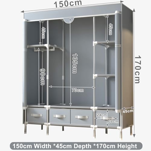 Armoire en tissu pliable pour ranger une chambre encombrée sans percer
