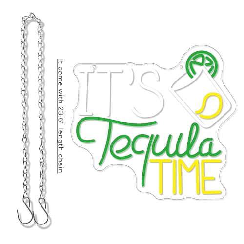 LMSIGNLY It's Tequila Time Neon Sign Tequila Neon Lights for Wall Decor Dimmable Neon Bar Sign for Man Cave Pub Bar Kitchen Mexican Restaurant Club Business Party Decoration - Image 4