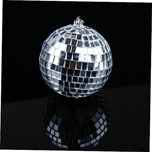 Bola espejada plateada de 20 cm, decoración colgante para fiestas, bodas, discotecas y festivales miniatura 7