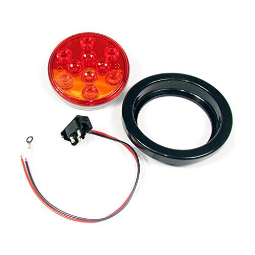 Luz LED trasera redonda 4" roja Fortpro con 10 LEDs miniatura 1