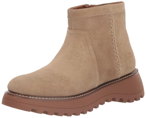 Lucky Brand Women's Chameli Lug Bootie Ankle Boot, Dune, 9.5