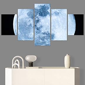 SIGNWIN 5 Panel Canvas Wall Art Astronomy &...