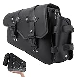 AKOOSY Motorrad Schwingentasche aus PU mit Schnellverschluss Linke Seitentasche für Schlüssel und...