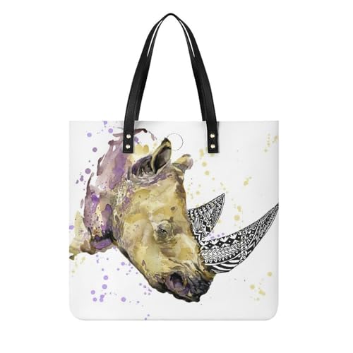 Sac à bandoulière Rhinocéros : le tote bag femme parfait du marché au voyage