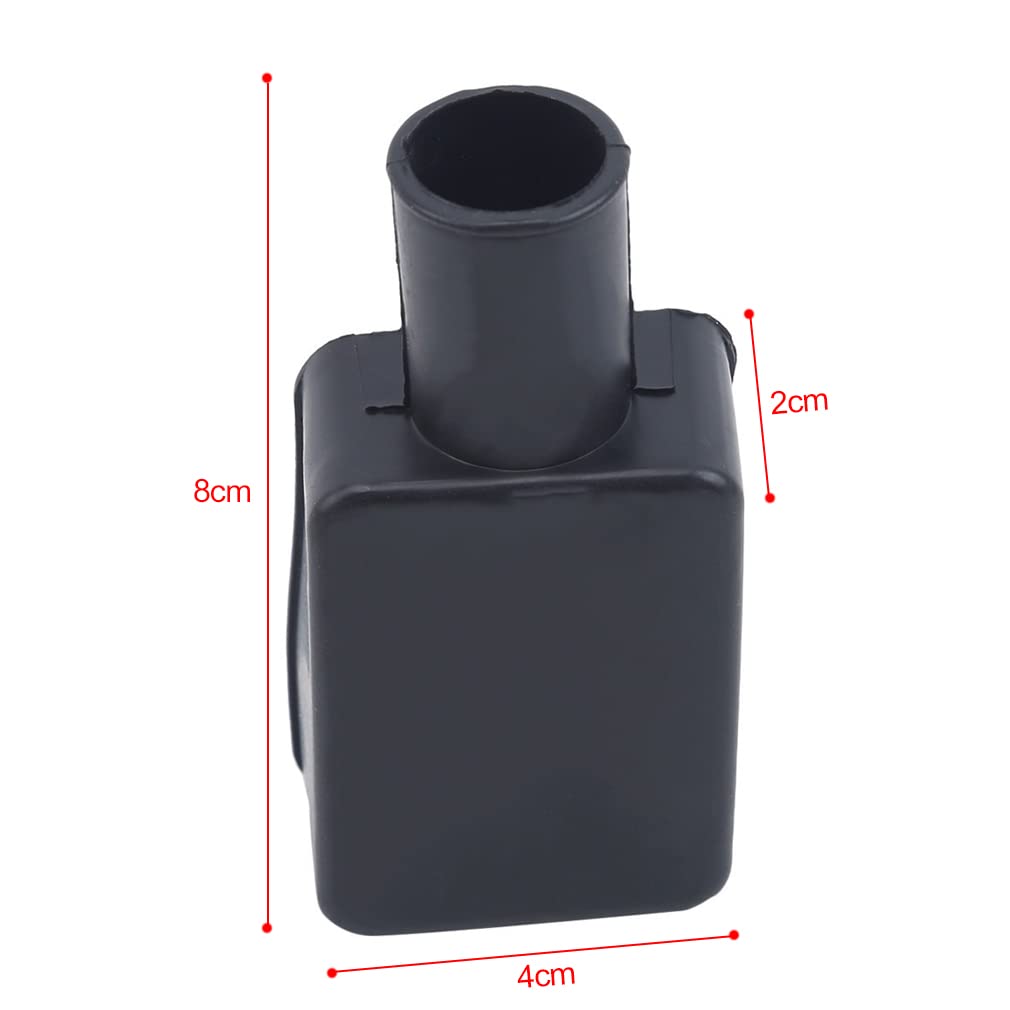 iSpchen 2PCS Tappi di protezione della batteria Coperchio del terminale della batteria auto Coperchio in gomma del PVC del polo positivo e negativo Tappo di protezione del coperchio della batteria