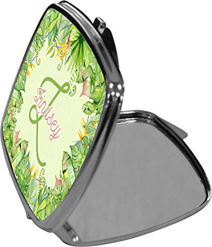Espejo compacto cuadrado con borde tropical personalizado miniatura 3