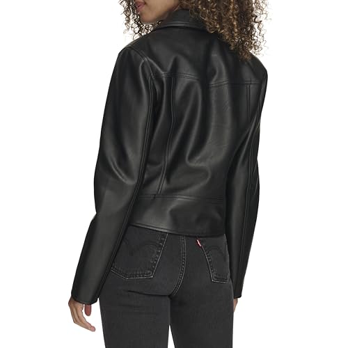 Levi's Women's Moto Jacket With Welt Pockets, Black, Small4