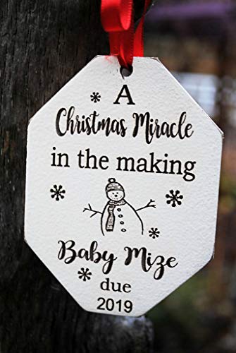 christmas ornament expecting baby