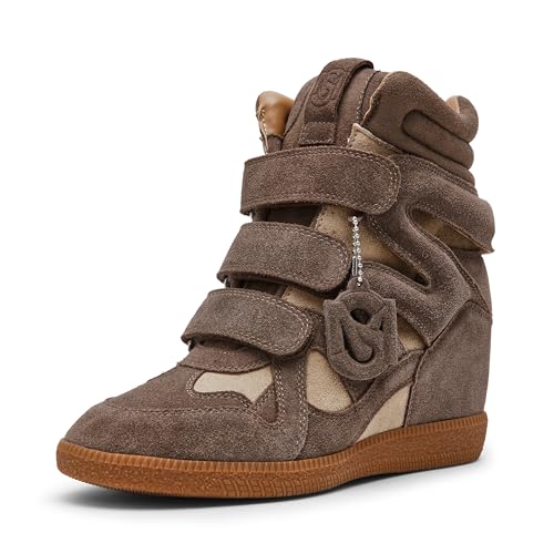 Steve Madden Women's Mavis Sneaker, Taupe Suede, 8