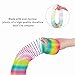 WOBOX Giant Rainbow Coil Spring Toy in Box,Classic Novelty Plastic Magic Spring Toy for Party Favors Gifts, Stress Relief, Great for Small Party Favor for Kids(10.7CMx10.7CM)