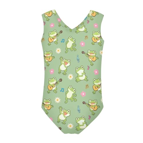 Image of Cartoon Pattern Kids Girls Bathing Suits One Piece Swimsuit Soft & Quick Dry, 5-14Years
