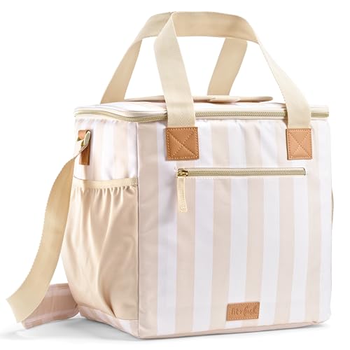 Image of Fit & Fresh, 24-Can Soft Cooler Bag Insulated Leak-Resistant, Portable Soft Cooler, Large Cooler, Soft Sided Cooler Bag, Travel Cooler, Pina Colada