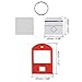 uxcell Plastic Key Tags with Split Ring Keychain ID Luggage Label Window 40x27mm, Red 10Pcs