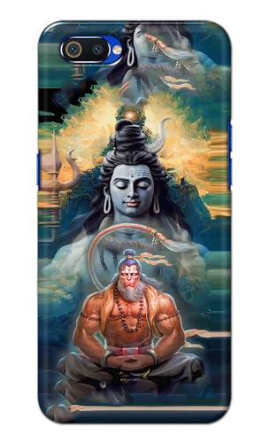 Image of PRINTFIDAA Printed Hard Back Cover Case for Realme C2 | Oppo A1K Back Cover (Lord Shiva and Hanuma) -112