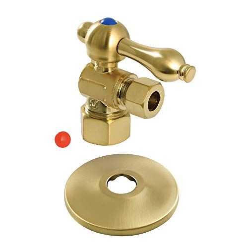 Vanne quart de tour Kingston Brass CC53307K d'équerre avec rosace