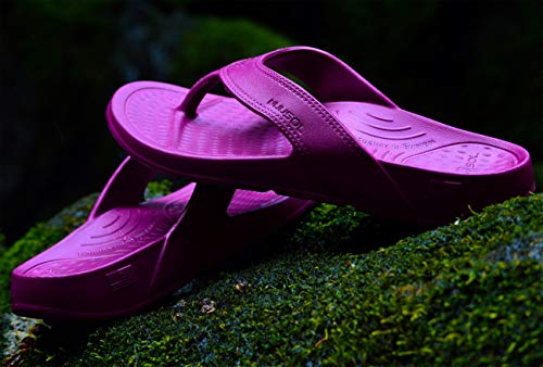 Image of NUUSOL Unisex Cascade Flip Flops; Non-Slip Hiking /Plantar Fasciitis Footwear; Soft Cushion, Lightweight & Comfortable; Arch Support & Textured Footbed, Pain Relief for Joint, Neck & Back Injuries