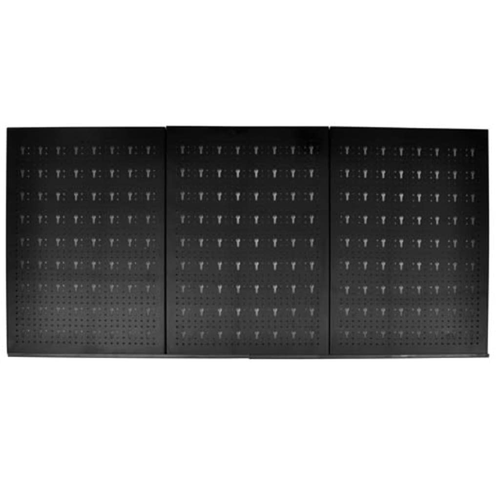 Werkzeughalter Lochwand Metall 60x120 cm mit 18 Doppelhaken, 3 teilige Werkstattwand für Garage, Werkstatt und Keller, platzsparende Aufbewahrung und Ordnung mit Wandmontage