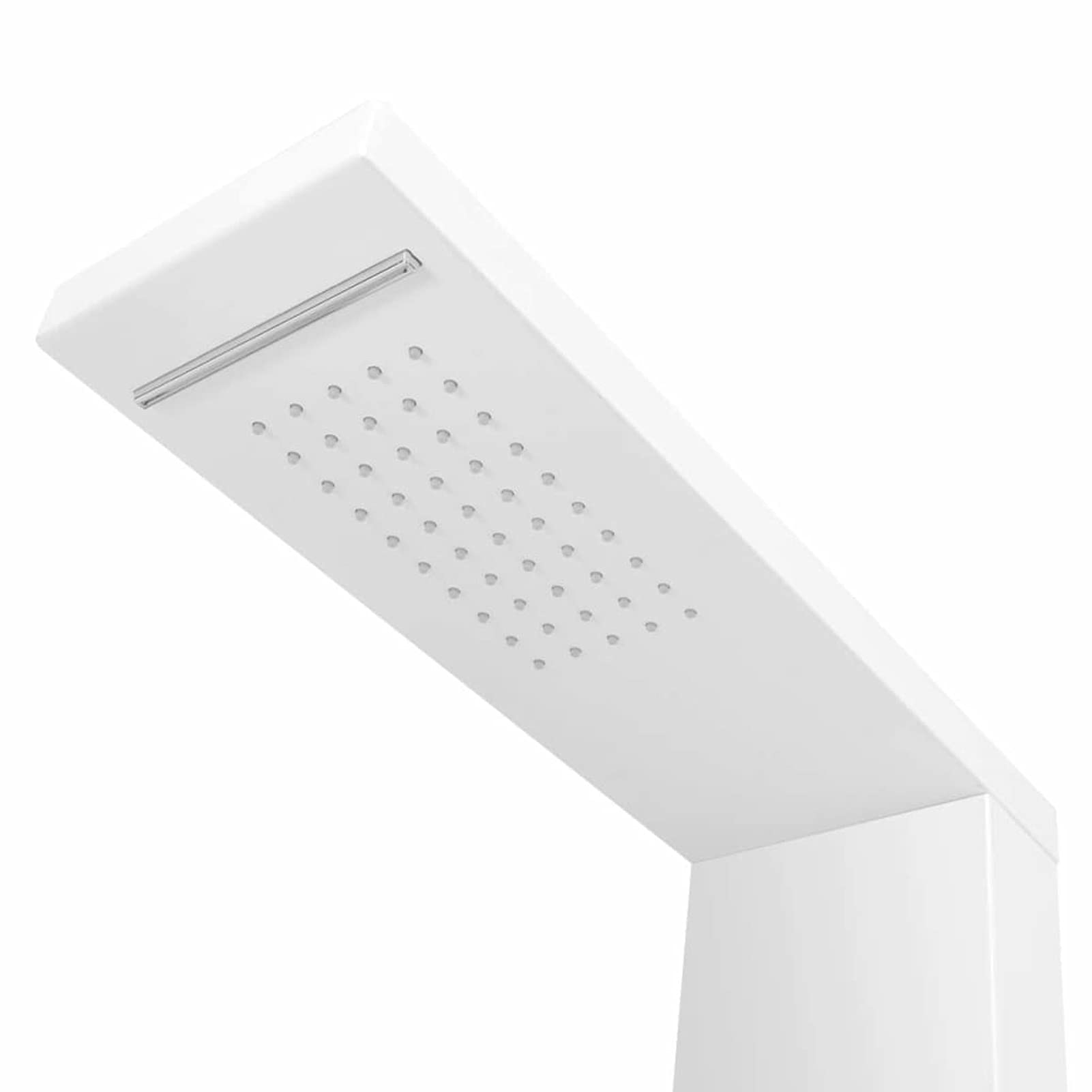 Matowy biały aluminiowy system paneli prysznicowych - deszczownica i wodospad głowica prysznicowa ręczny opryskiwacz montowany na ścianie luksusowa armatura łazienkowa