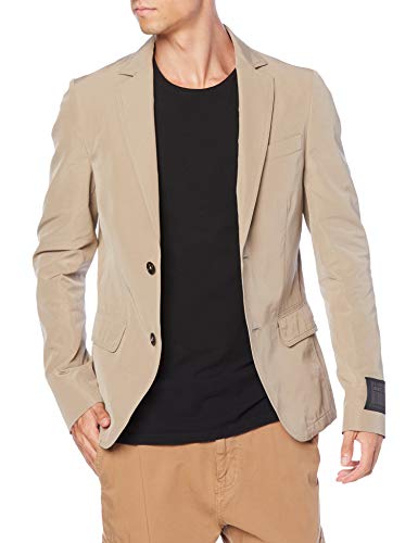 (ディーゼル) DIESEL メンズ ジャケット ラベルデザイン コットン テーラード ジャケット A002740SAZP 44 ライトブラウン 7CS