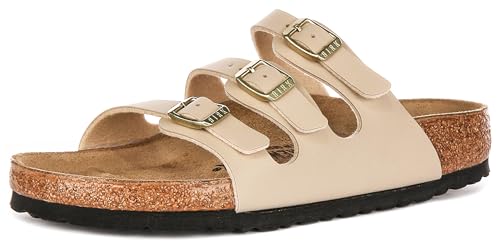 Image of Birkenstock Women's Florida 3-Strap Sandal (Sandcastle) | Walking Sandals