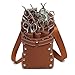 Ergonomic Hairdressing Tool Pouches Organized 7 Pocket Scissor Storage Case Adjustable Strap Belt Clip for Salon Use Compact Hairdressing Equipment Organizer, Brown, Mass Beauty