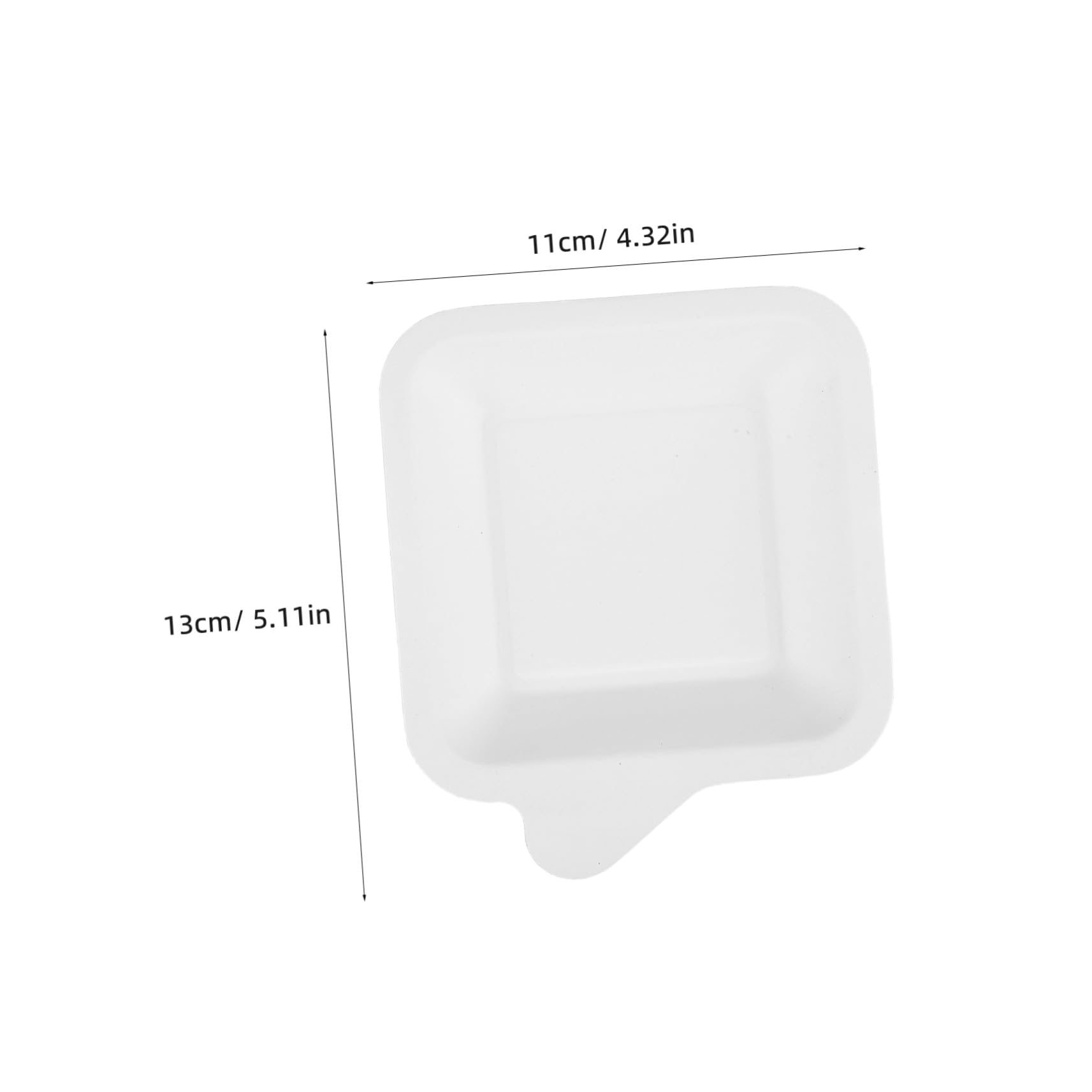 NOLITOY 100piezas Platos De Papel Cuadrados Pequeños Para Pasteles y Postres Unidades Platos De Cumpleaños Desechables Para Fiestas
