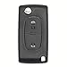 2 Buttons Keyless Entry Remote Key Fob Key Shell Case Compatible with Citroen C2 C3 C4 C5 C6 C8 CE0523 Peugeot 207 307