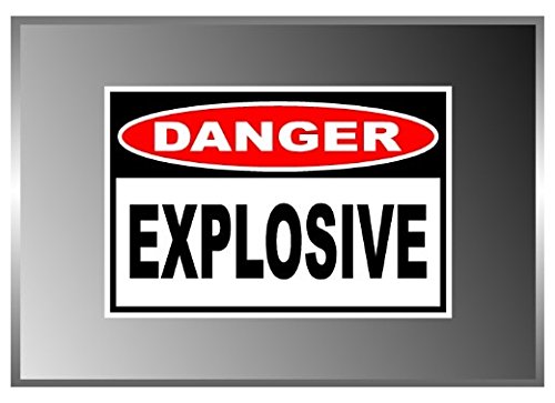 3 Pack - Explosive Danger Sign Vinyl Decal Bumper Sticker: Amazon.com ...