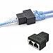 RJ45 Splitter Connector,1 to 2 Ways RJ-45 interface Splitter Ethernet cable Socket Adapter 8P8C HUB Network LAN Internet PC laptop router contact Modular plug For Cat5 Cat5e Cat6 Cat7 Ethernet cables