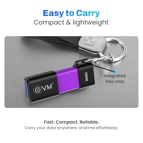 Image of EVM EnXO 128GB OTG Flash Drive USB 3.2 Gen 1 | Versatile Dual USB Type-C & Type-A Connectors | Rapid 120MB /s Read| Smartphone Laptop Tablet Smart TV | Plug & Play | 10 Years Warranty (ENXO /128GB)