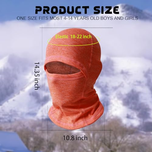 Kids Face Mask Windproof Ski Balaclava Face Neck Hat Face for Cold Weather Outdoor Skiing Cycling for Boys Girls2