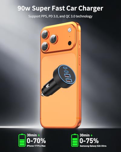 90W Super Fast Car Charger
