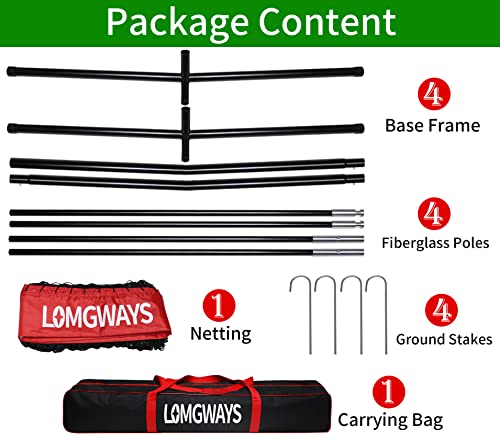 Image of 7x7ft /8x8ft Baseball Softball Net with Steel Frame for Batting, Hitting, Pitching, Portable Baseball Batting Net with Carry Bag, Great for All Levels