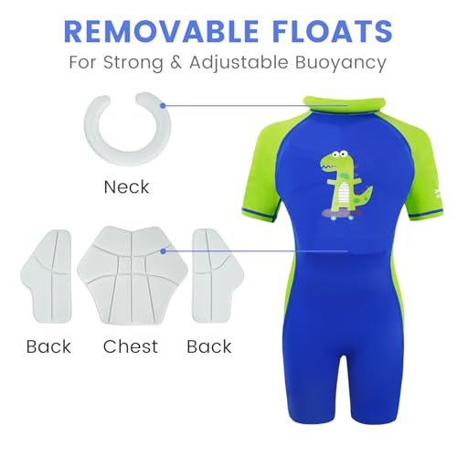 Gogokids Float Swimsuit for Boys Girls, Kids One Piece Swimwear Float Suit for Swimming Trainer