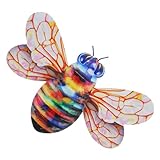 Décoration de jardin extérieure - la suspension murale en fer a une large gamme d'applications et peut être décorée dans les couloirs, les jardins ou les fenêtres, décoration murale en métal en forme d'abeille