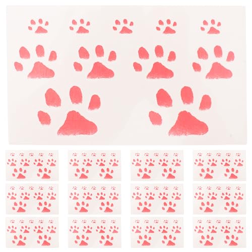 DRESSOOS 20 tatuaggi temporanei a forma di zampa di gatto che cambiano colore, adesivi termosensibili per amanti dei gatti per collo, polso e gamba, tatuaggi rimovibili a forma di animale per feste,