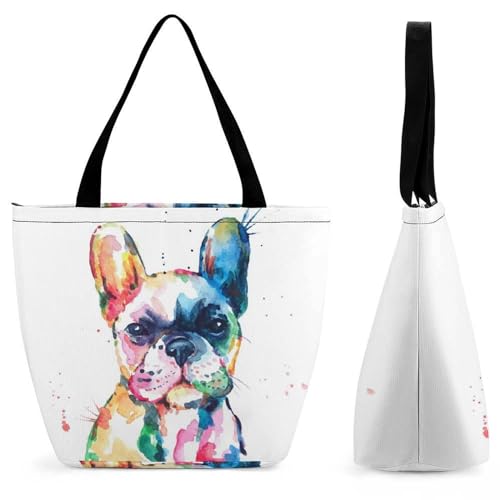 Sac de shopping bouledogue coloré pour accompagner vos voyages
